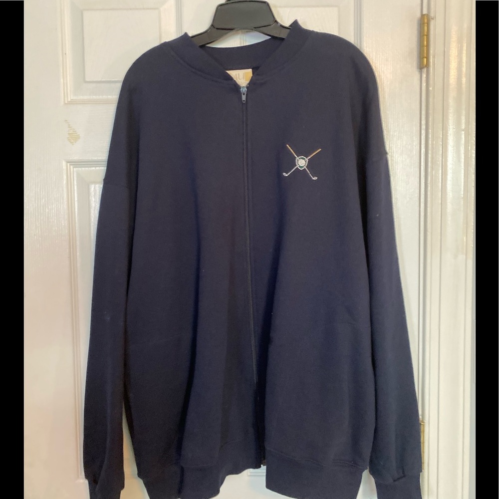 Art unlimited sportswear “AU” fleece coat. Mens XXLarge- Navy
